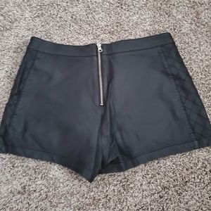 Leather shorts